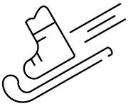 Coloriage Emoji skis simple