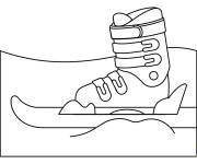 Coloriage Emoji skis sport d'hiver