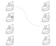 Coloriage faire correspondre les patins