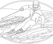 Coloriage Image d'un skieur à imprimer