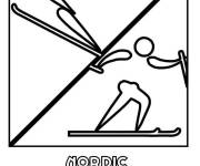 Coloriage Jeux olympiques d'hiver de combin&eacute; nordique