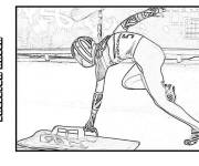 Coloriage Jeux olympiques d'hiver de skeleton r&eacute;aliste