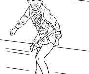 Coloriage Jolie Fille Patineuse Sur Glace