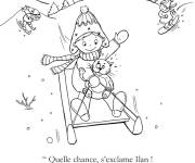 Coloriage La luge pendant la vacance