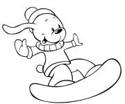 Coloriage Le ski et le snowboard