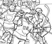 Coloriage NHL sport d'hiver