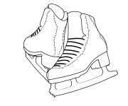 Coloriage Patin sur glace stylis&eacute;