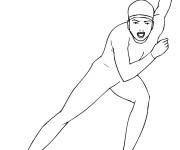 Coloriage Patinage de vitesse sur petite distance
