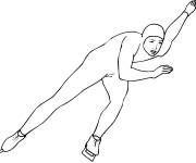 Coloriage Patinage sur glace de vitesse