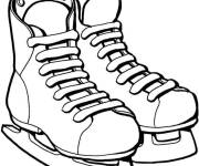 Coloriage Patins &agrave; glace imprimable