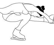 Coloriage Performance de Danseuse sur glace