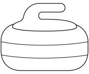 Coloriage Pierre de curling Sport hivertin