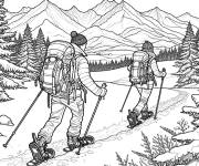 Coloriage Raquettes de neige