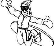 Coloriage Snowboard le sport sur glace