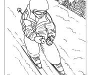 Coloriage Snowboardeur rapide en action