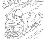 Coloriage Sport d'hiver pour enfants de Disney