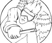 Coloriage Sport d'hiver Ski alpin