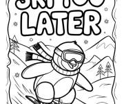 Coloriage Sport d'hiver ski you later