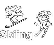 Coloriage et dessins gratuit Sport d'hiver Skiing à imprimer