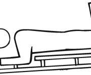 Coloriage Sport de Luge de course