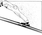 Coloriage Sport de Saut &agrave; ski r&eacute;aliste