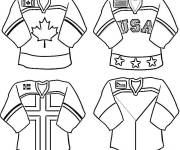 Coloriage Uniformes de la LNH de Ice Hockey
