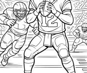 Coloriage Action du quarterback de Super Bowl