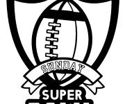 Coloriage Affiche du Super Bowl en ligne