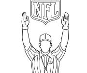 Coloriage Arbitre Touchdown de Super Bowl