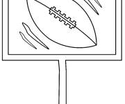 Coloriage Balle et cage de Super Bowl
