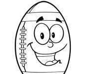 Coloriage et dessins gratuit Ballon de Super Bowl style dessin anim&eacute; à imprimer