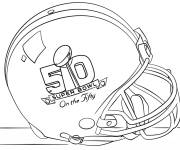 Coloriage Casque de Super Bowl 2016