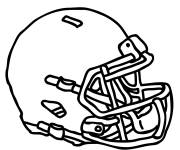 Coloriage Casque du Super Bowl en maternelle