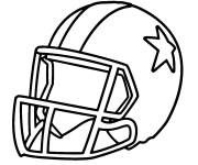 Coloriage Casque du Super Bowl en vecteur