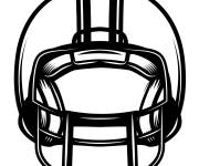 Coloriage Casque du Super Bowl stylis&eacute;