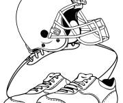 Coloriage Casque et chaussures pour joueurs de Super Bowl