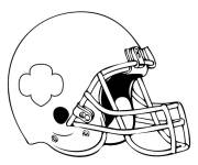 Coloriage Casque Super Bowl en vecteur