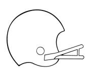 Coloriage et dessins gratuit Casque Super Bowl facile à imprimer