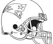 Coloriage Casque Super Bowl sans motifs
