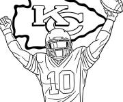 Coloriage C&eacute;l&eacute;bration de touchdown