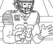 Coloriage Christian McCaffrey de Super Bowl