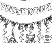 Coloriage D&eacute;coration de f&ecirc;te de Super Bowl