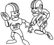 Coloriage Deux joueurs de Super Bowl