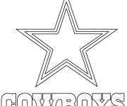 Coloriage Equipe Cowboys de Dallas de fotball
