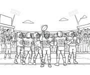 Coloriage Equipe de Super Bowl en action