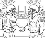 Coloriage Esprit sportif des joueurs du Super Bowl