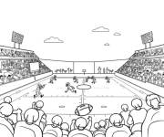 Coloriage Fans regardent un match de Super Bowl