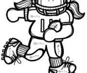 Coloriage et dessins gratuit Fille en tenu de football &agrave; la Super Bowl à imprimer