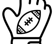 Coloriage Gants de gardien de but du Super Bowl