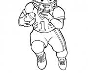 Coloriage Gar&ccedil;on joueur de Super Bowl